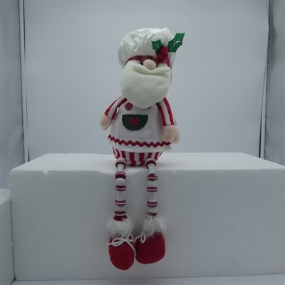 PÈRE NOEL CHEF AVEC JAMBES SUSPENDU 43 CM PÈRE NOEL CHEF AVEC JAMBES SUSPENDU 43 CM